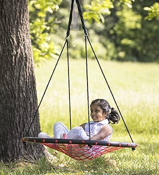 Amazon.com: HearthSong 40-Inch Round Red Rope Swing with